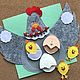 Книжка развивающая. Страница «Курочка с цыплятами». Кубики и книжки. Baby Badger. Ярмарка Мастеров.  Фото №6