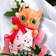 Фигурка - брелок кошечка Мими ( зеленые круглые глаза), Мини фигурки и статуэтки, Дмитров,  Фото №1