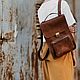 Кожаный рюкзак "Ангри" в коньячном цвете, Рюкзаки, Гатчина,  Фото №1