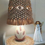 Для дома и интерьера handmade. Livemaster - original item Table lamp with macrame shade. Handmade.