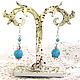 earrings with turquoise. Earrings. AfricaForever. My Livemaster. Фото №6