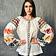 Белая блузка с вышивкой Мексика, Блузки, Винница,  Фото №1
