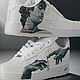 Кроссовки белые, кастом обуви, Nike Air Force унисекс, ручная роспись. Кроссовки. Olgavolgoart. Роспись одежды и обуви. Кастом. Ярмарка Мастеров.  Фото №9