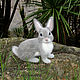 Grey hare / felted wool bunny / hare interior toy. Felted Toy. Woolen Zoo. Online shopping on My Livemaster.  Фото №2