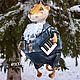 Tiger Toy interior, Christmas tree toy for a Christmas tree, a gift to a musician. Interior doll. Anastasiya Kosenchuk. My Livemaster. Фото №4