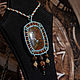 Macrame pendant with Sarinite 'Altai Treasury'. Pendants. Inaya Gems. My Livemaster. Фото №4