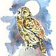Совушки (2 иллюстрации). Открытки. Masha Fursova. Интернет-магазин Ярмарка Мастеров.  Фото №2