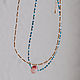 Чокер с агатом двухрядный. Чокер. Bijoux via joie. Ярмарка Мастеров.  Фото №4