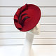 Evening Catherine bonnet with spiral. Color dark red/bordeaux. Hats1. Exclusive HATS. LANA ANISIMOVA.. My Livemaster. Фото №4