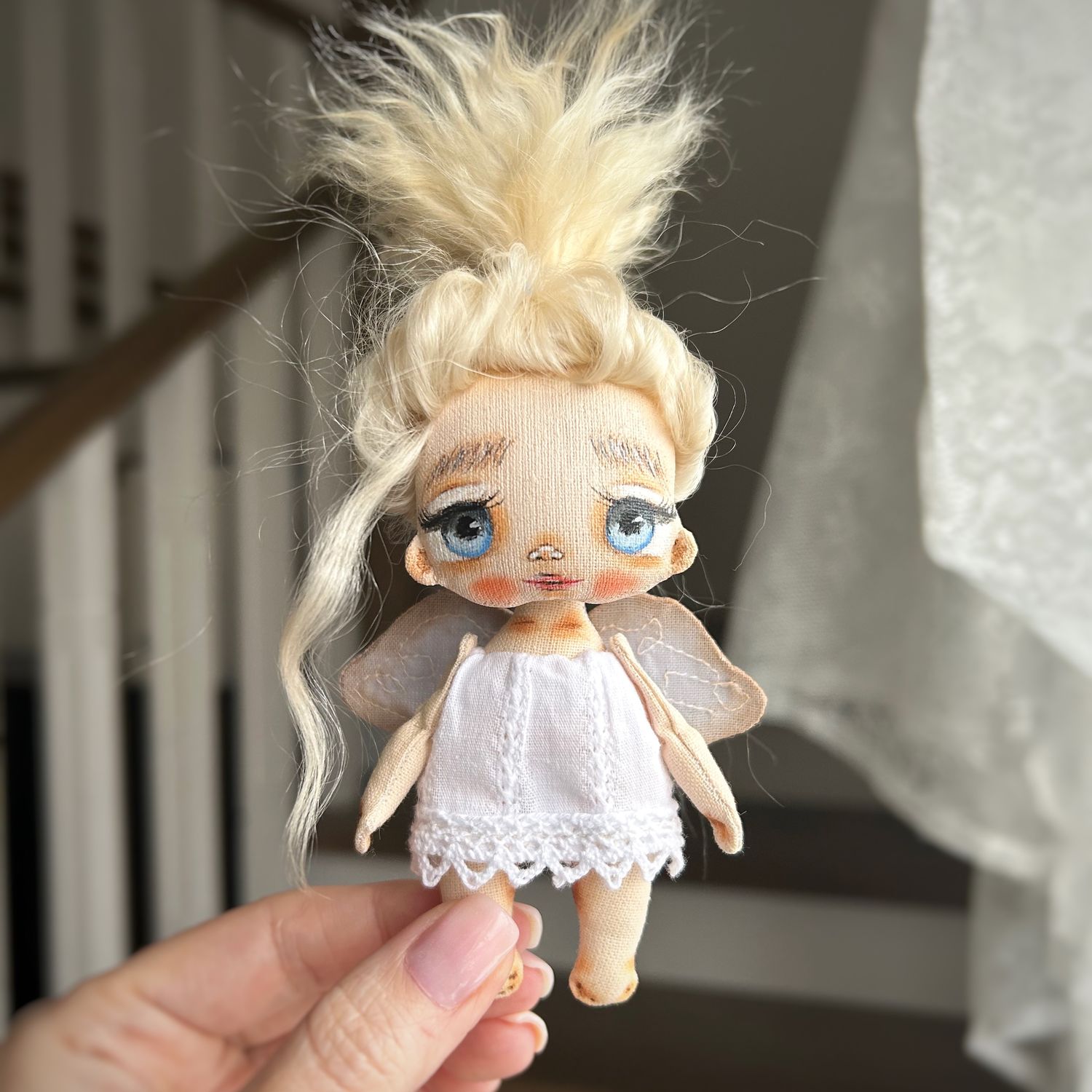 Ангел, Ангел на рождение, Подарок Кукла текстильная ручной работы, Интерьерная кукла, Самара,  Фото №1