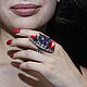 Order Lizard Ring Amethyst Coral 925 Silver ALS0051. Sunny Silver. Livemaster. . Rings Фото №3