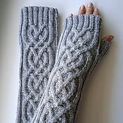 Аксессуары handmade. Livemaster - original item Fingerless gloves knitted long Milada, 21. Handmade.