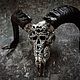 Настоящий череп с резьбой ручной работы. Маски интерьерные. Horns and Bones. Ярмарка Мастеров.  Фото №5