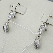 Украшения handmade. Livemaster - original item Silver earrings with Swarovski crystals. Handmade.