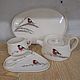Juegos de vajilla snegir. Dinnerware Sets. Ceramist_mamontov. Ярмарка Мастеров.  Фото №6