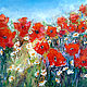 Oil painting 'Poppy field', Pictures, Izhevsk,  Фото №1