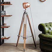 Для дома и интерьера handmade. Livemaster - original item Moto floor lamp in industrial style RoadMaster Copper. Handmade.