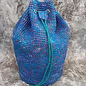 Сумки и аксессуары handmade. Livemaster - original item Bag-bag or backpack made of raffia. Handmade.