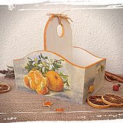 Для дома и интерьера handmade. Livemaster - original item Box (stand) for spices Orange morning. Handmade.