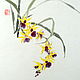 Картина Орхидея (акварельные цветы китайская живопись весна). Картины. Анна Энгардо китайская живопись. Интернет-магазин Ярмарка Мастеров.  Фото №2