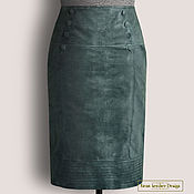 Одежда handmade. Livemaster - original item Tatta skirt made of genuine suede/leather (any color). Handmade.