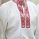 Заказать Русская рубаха с машинной вышивкой. СЛАВный стиль от Заряны и Анны. Ярмарка Мастеров. . Народные рубахи Фото №3