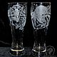 Geralt y Yennifer. Bares de copas. Wine Glasses. ArtGraving. Интернет-магазин Ярмарка Мастеров.  Фото №2