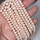 6 мм, Кремовые стеклянные рондели AB, нить, 50штук. Бусины. Валерия (flowerbead). Интернет-магазин Ярмарка Мастеров.  Фото №2