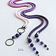 Thin belt rope made of beads with amethyst lilac pink. Belt. gershman. My Livemaster. Фото №5