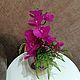 Орхидея в вазе шар. Композиции. Flowers16kzn-. Ярмарка Мастеров.  Фото №4