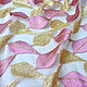 Великолепная сеточка  ALTA MODA Листочки на розовом, Ткани, Таганрог,  Фото №1