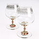 Glass for cognac 'ruby' art casting, Wine Glasses, Vacha,  Фото №1
