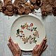 Плоские блюда с грибами. Тарелки. Ceramic artist Irina Rudaia. Интернет-магазин Ярмарка Мастеров.  Фото №2
