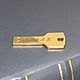 Флешка с гравировкой «Gold key» на 16Гб. Цепочка. Giftmeshop. Интернет-магазин Ярмарка Мастеров.  Фото №2