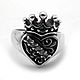 Кольцо серебряное Prince's Heart SAR10-01. Кольца. Blacksilver. Интернет-магазин Ярмарка Мастеров.  Фото №2
