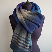 Аксессуары handmade. Livemaster - original item Blue scarf. Handmade.