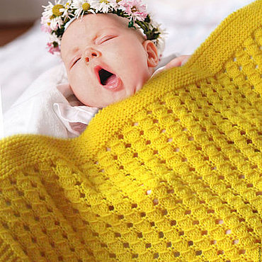 Схемы вязания пледов для новорожденных детей