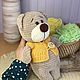 Вязаная игрушка вязаный мишка из плюшевой пряжи. Амигуруми куклы и игрушки. Рыжий кот (магазин вязаных идей). Ярмарка Мастеров.  Фото №9