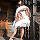  Шаль-накидка "Калинка-малинка". Шали. Одежда с русской душой 'Rus_dress' (dressalarusse). Интернет-магазин Ярмарка Мастеров.  Фото №2