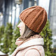 Brown knitted hat IN STOCK. Large knitted wool cap. Caps. Knit Studio Yana Buryak. Online shopping on My Livemaster.  Фото №2