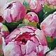 Oil painting Peonies (pink green flowers). Pictures. Pastelena. My Livemaster. Фото №5