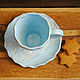 Tea pair Vintage turquoise. Single Tea Sets. author's ceramics. My Livemaster. Фото №4