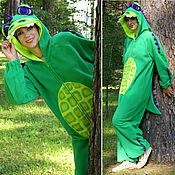 Одежда handmade. Livemaster - original item Women`s Dragon kigurumi, kigurumi green Dinosaur, funny costume. Handmade.