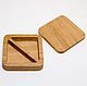 Square wooden ring box on the magnets, Materials for dolls and toys, Vladimir,  Фото №1