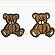 Applique baby Little Teddy bear patch stripe embroidered, Applications, Moscow,  Фото №1