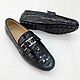 Men's moccasins made of genuine crocodile leather, black color. Moccasins. SHOES&BAGS. My Livemaster. Фото №6