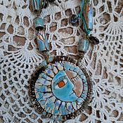 Винтаж handmade. Livemaster - original item Vintage necklaces: Ceramic necklace with glazes. Handmade.