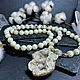 White mother-of-Pearl rosary for moon harmony, Rosary, Moscow,  Фото №1