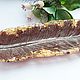 Подставка перо из эпоксидной смолы. Подставки. Epoxydecors. Интернет-магазин Ярмарка Мастеров.  Фото №2