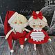 Mr & Mrs Claus Текстильные куклы - подвески Игрушки на елку. Куклы и пупсы. Fetastyle (Татьяна). Интернет-магазин Ярмарка Мастеров.  Фото №2